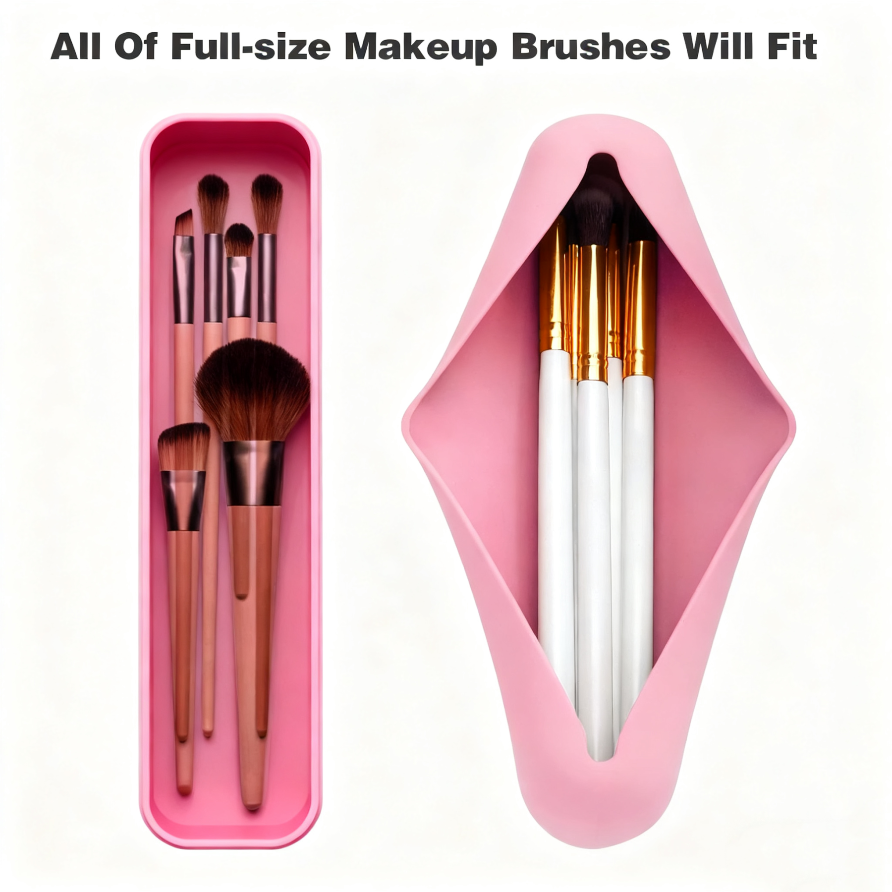 Silicone makeup brush storage bag