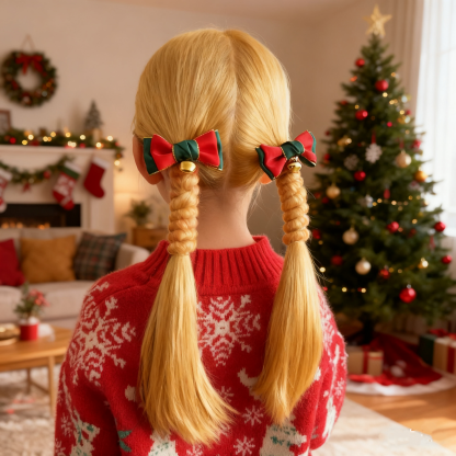 Christmas coil hair tie