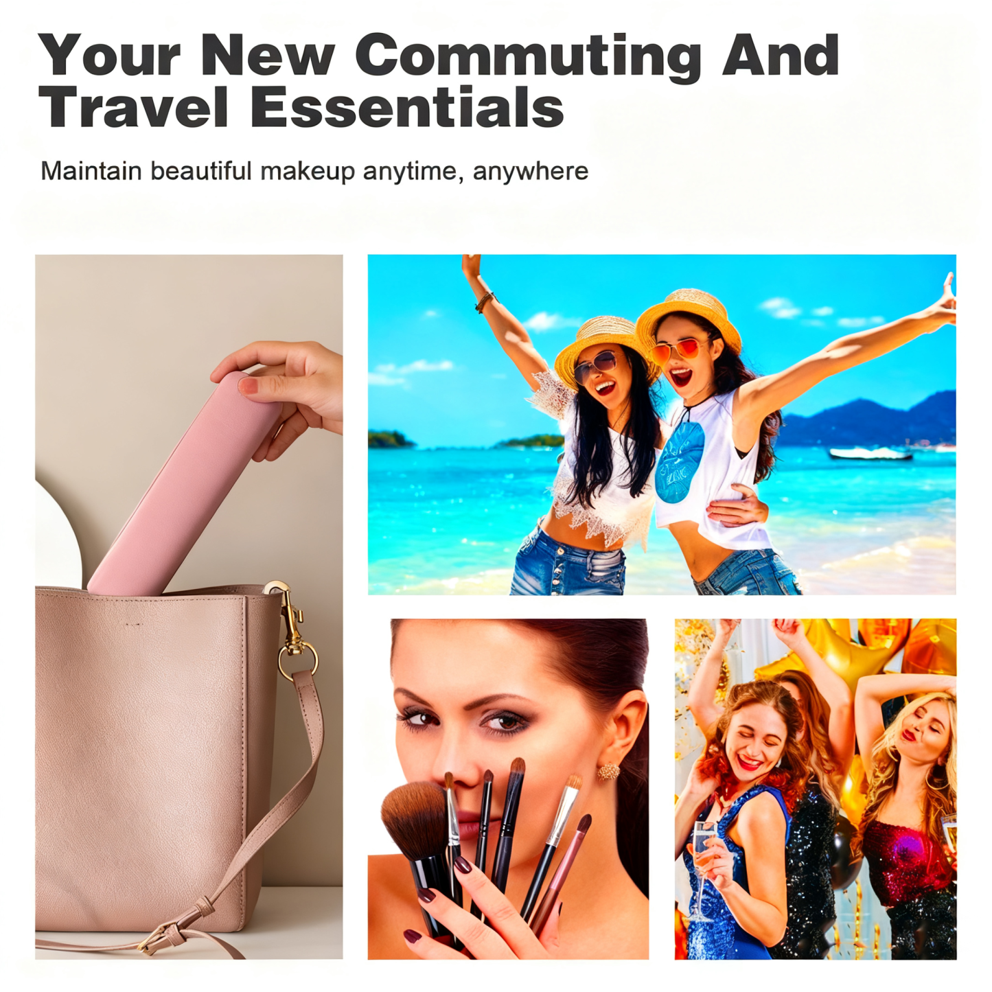 Silicone makeup brush storage bag