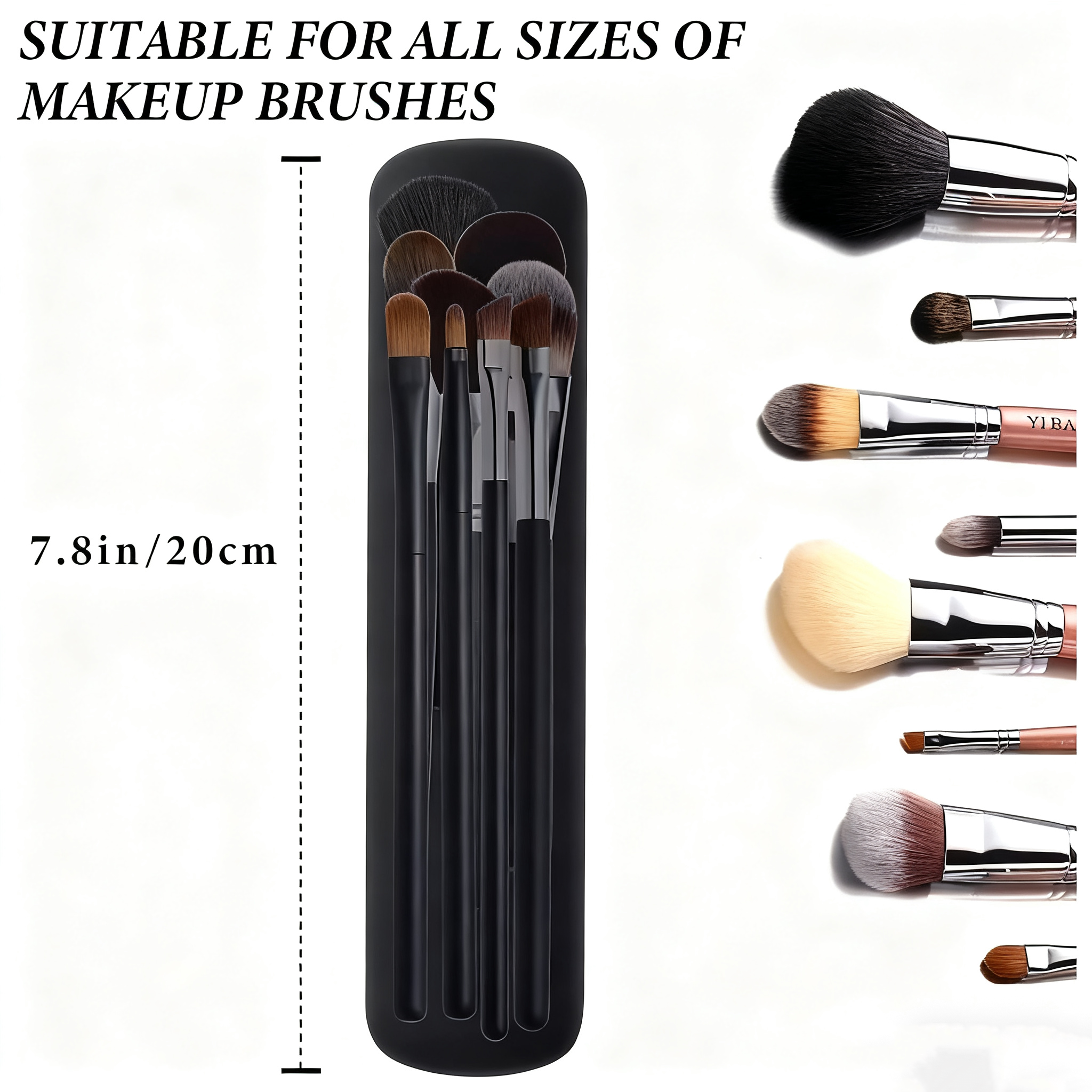 Silicone makeup brush storage bag