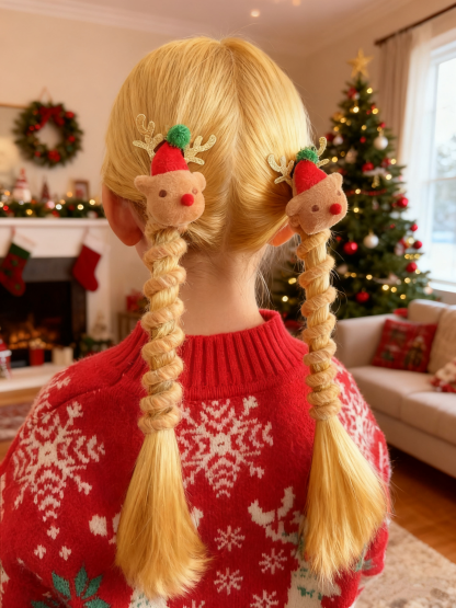 Christmas coil hair tie