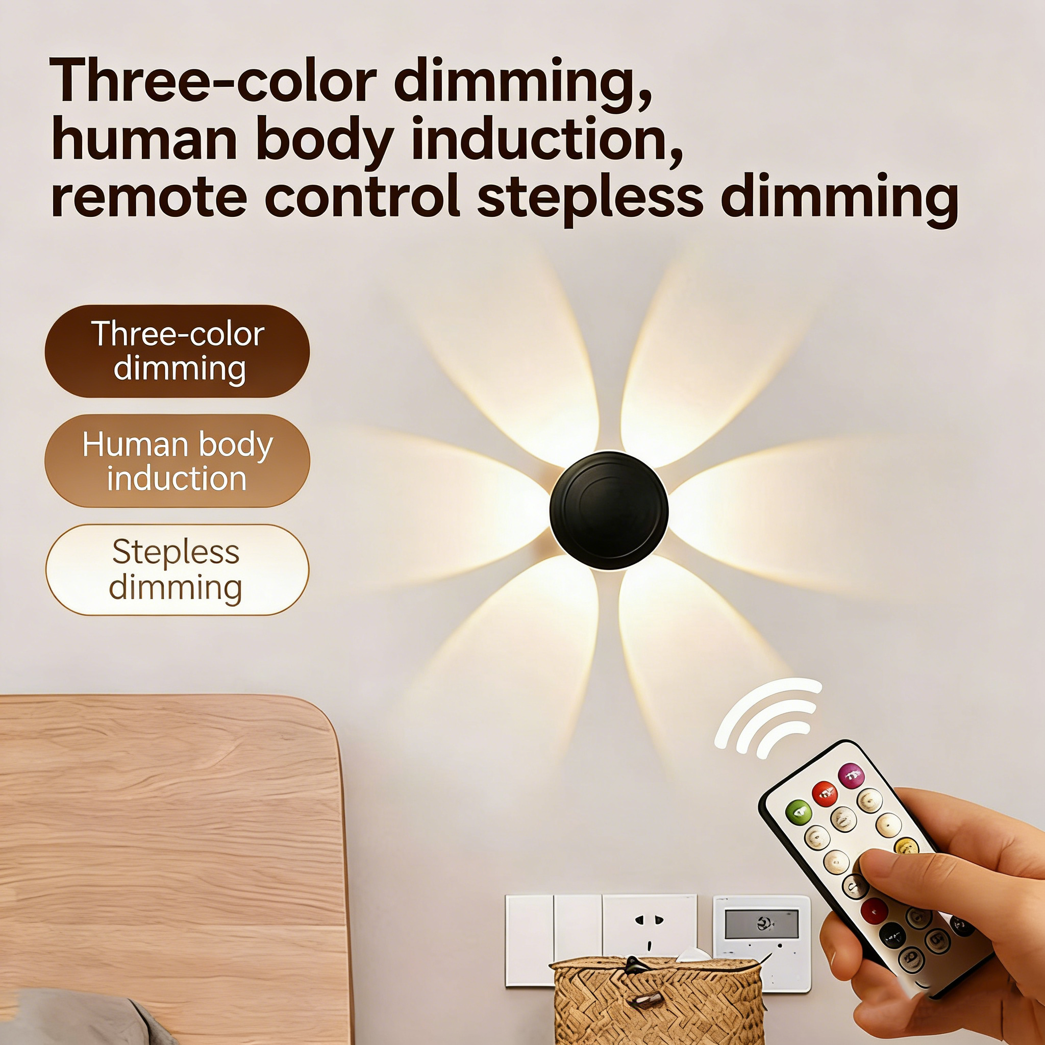 Flower-Shaped Remote Control Light