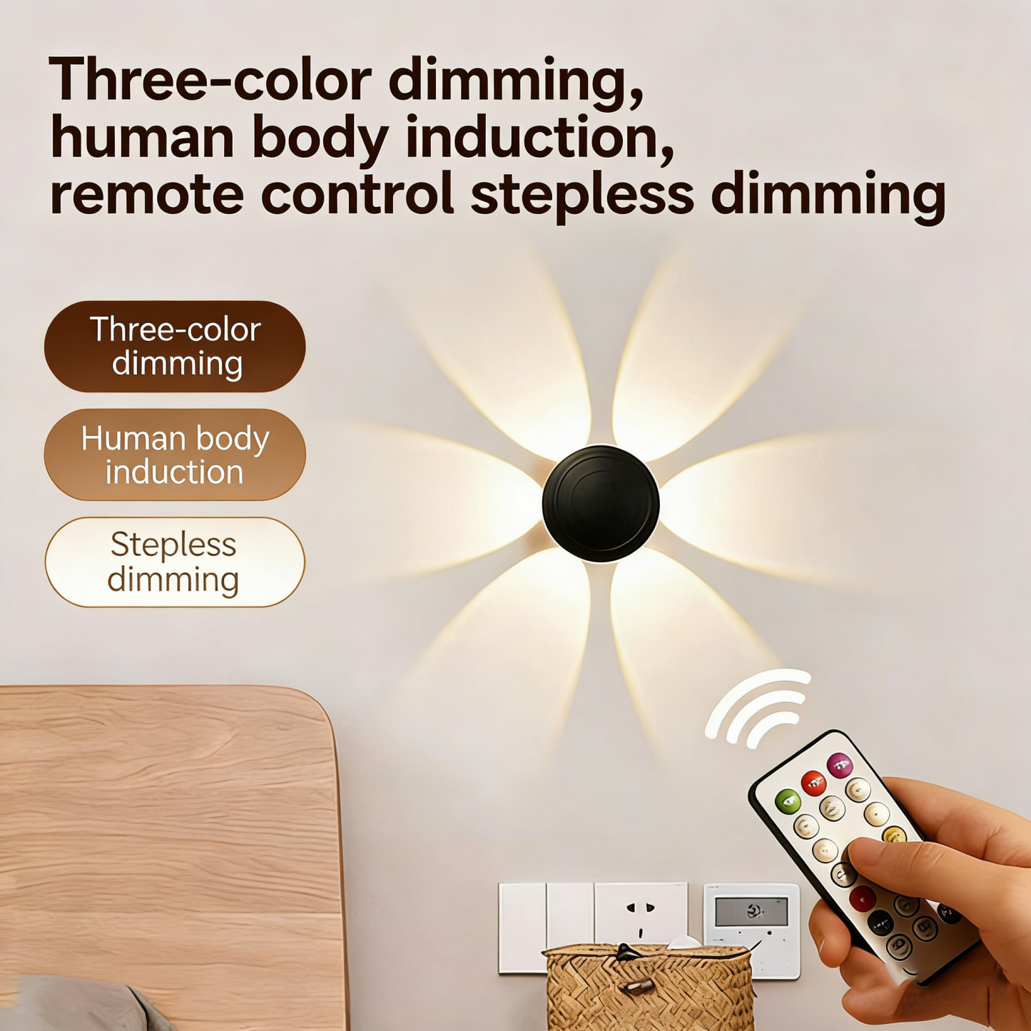 Flower-Shaped Remote Control Light