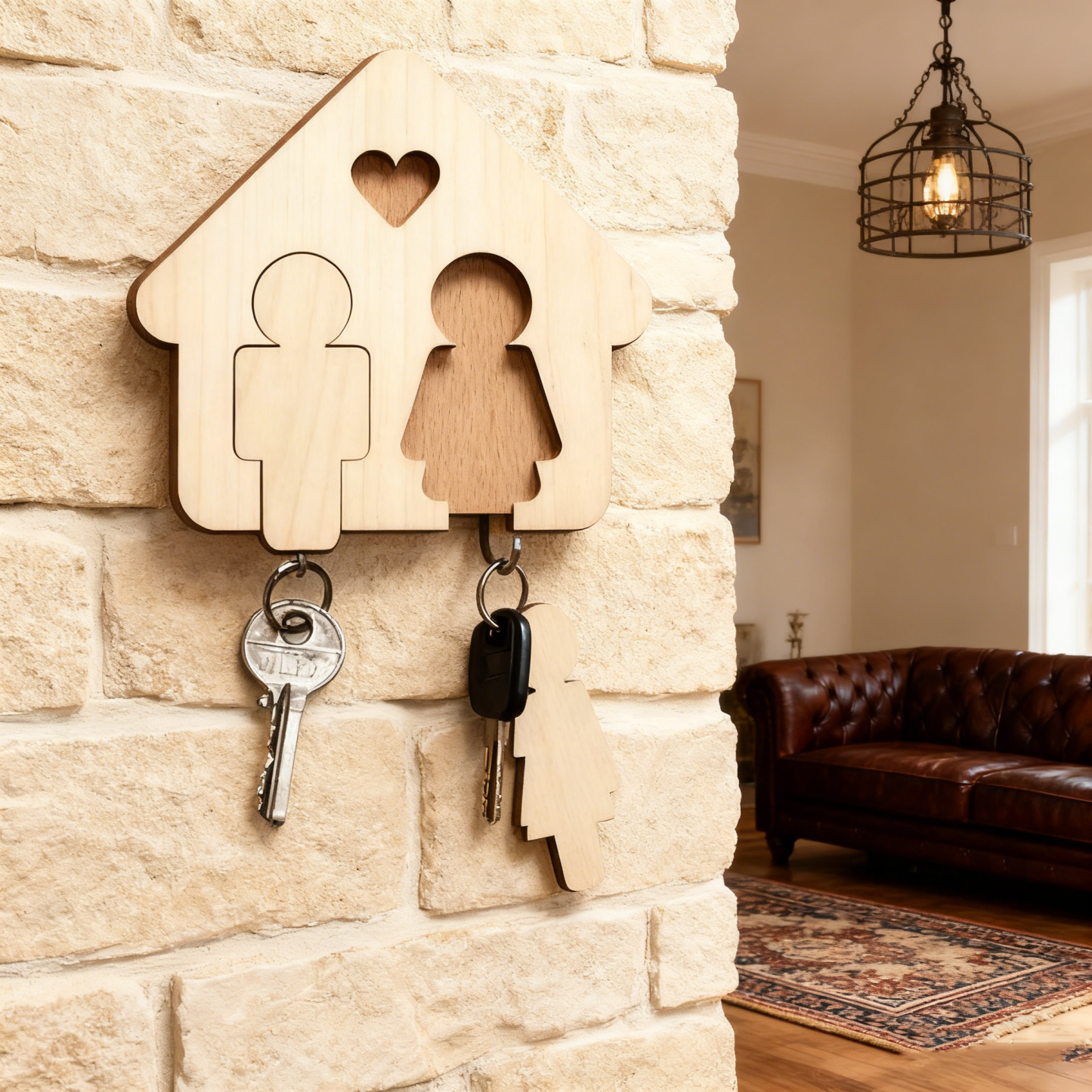 DIY Wooden Keychain Pendant