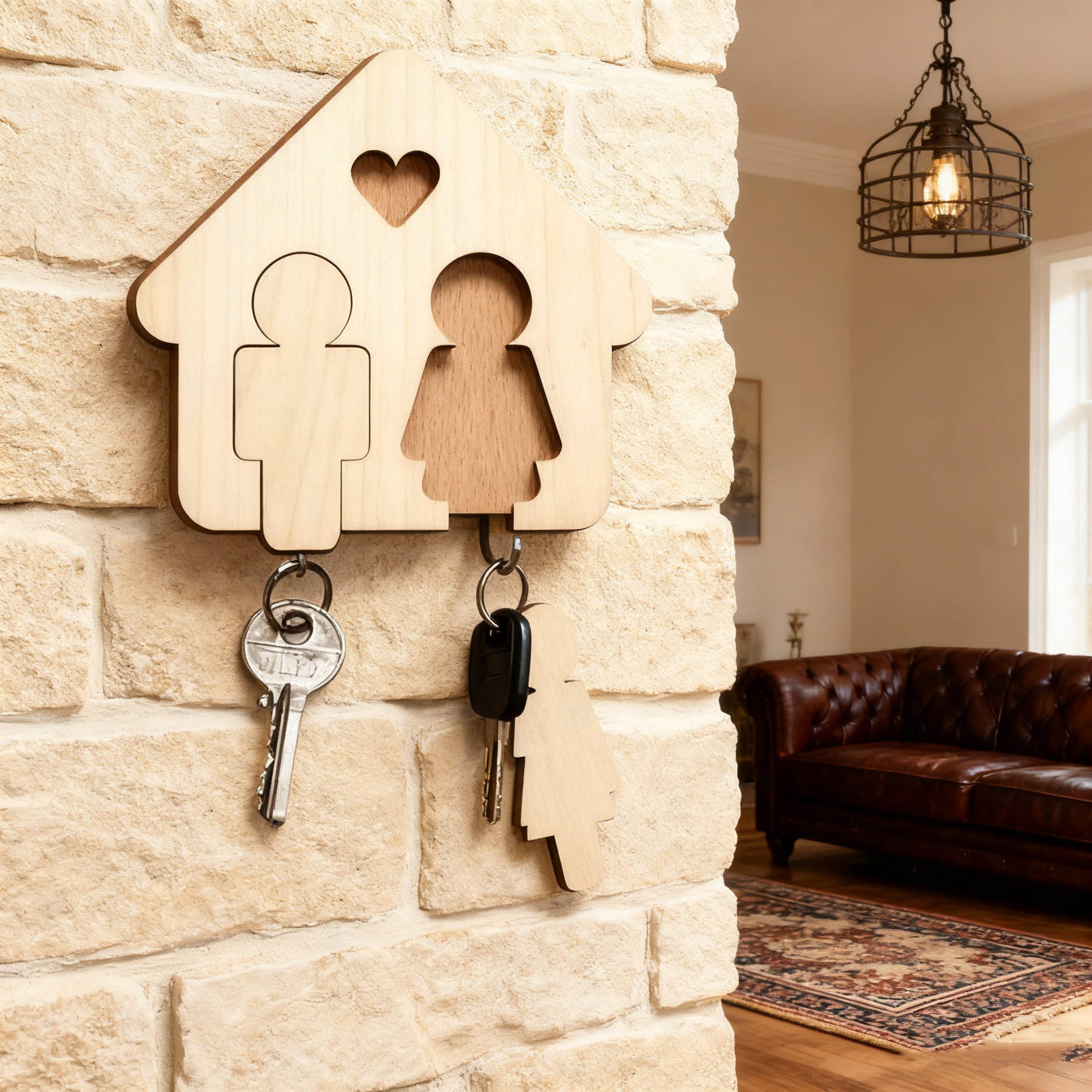 DIY Wooden Keychain Pendant