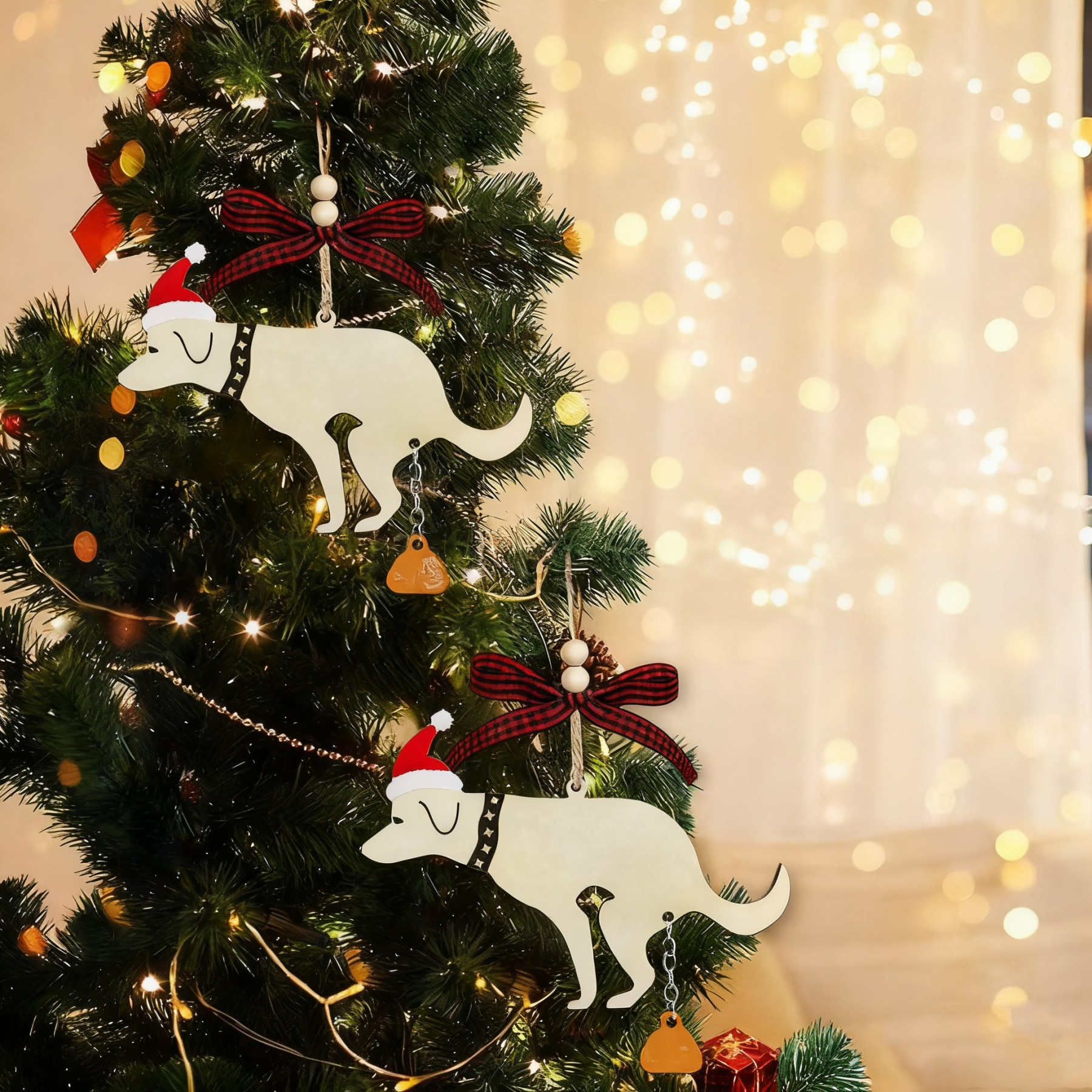 Christmas wooden ornaments