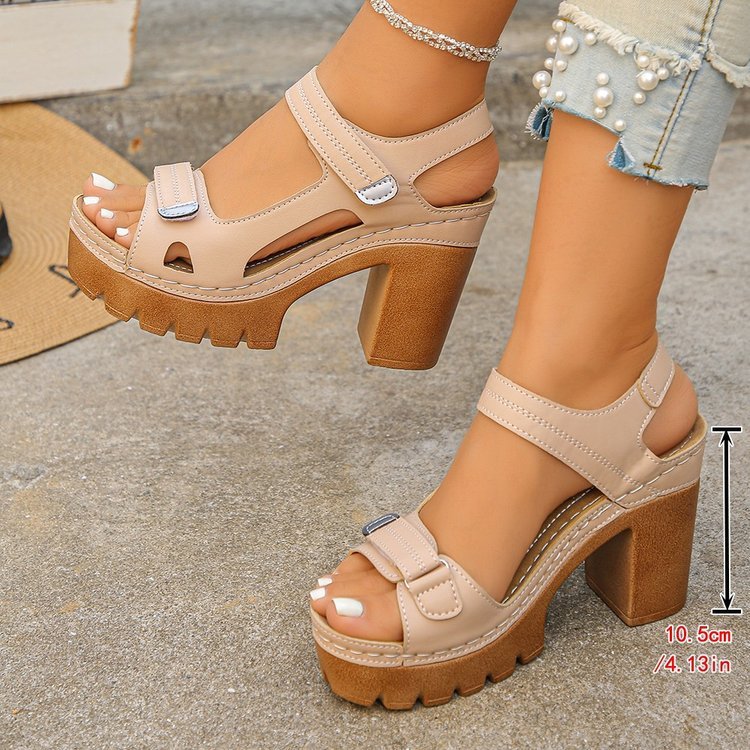 Plus Size Platform Heel Sandals
