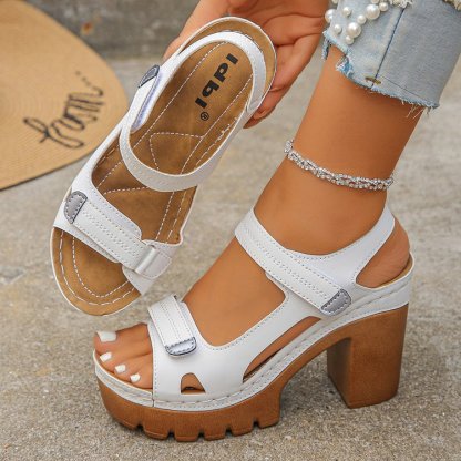 Plus Size Platform Heel Sandals