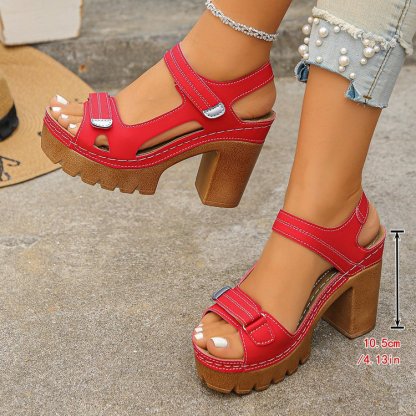 Plus Size Platform Heel Sandals
