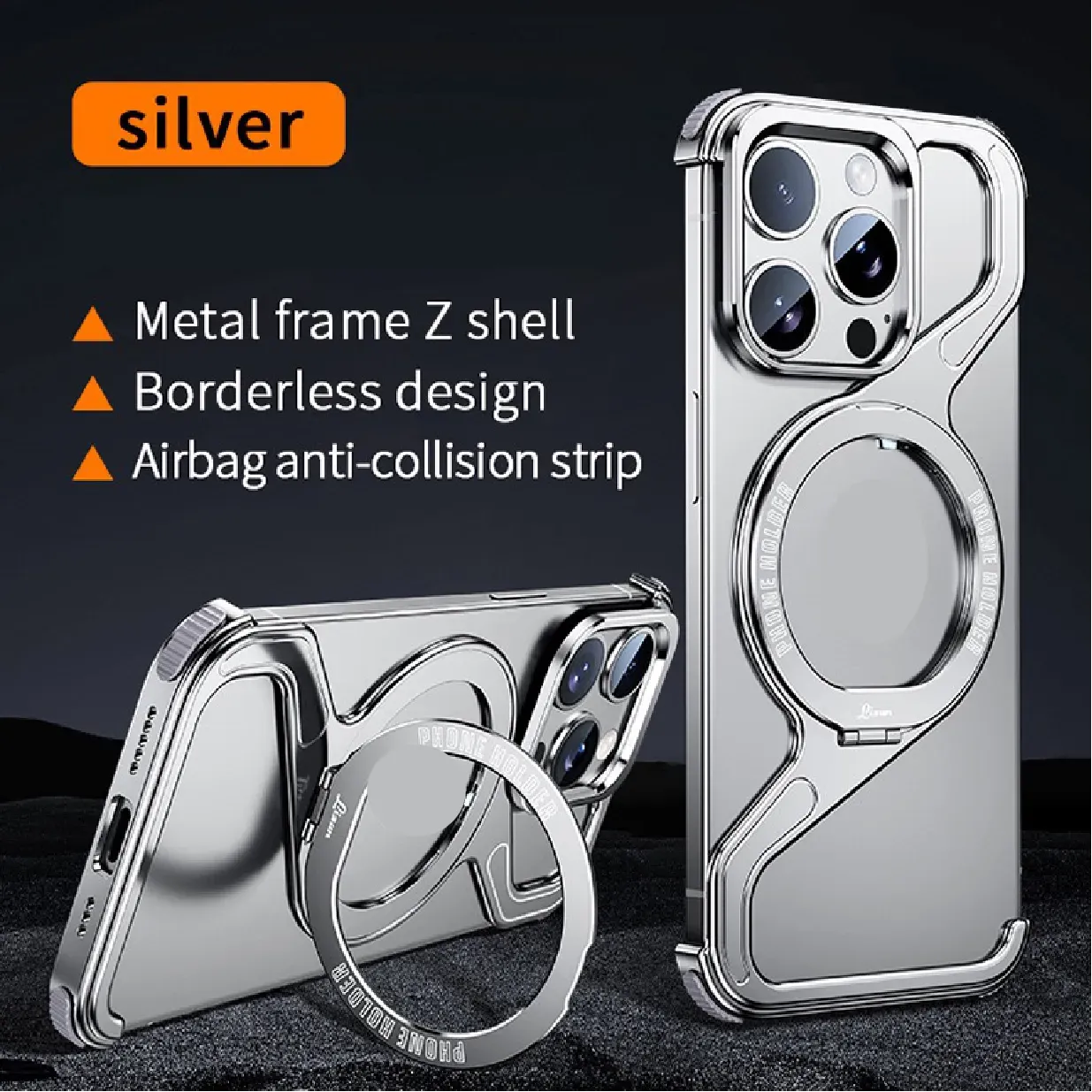 2025 New Z-shaped Metal Magnetic Phone Case