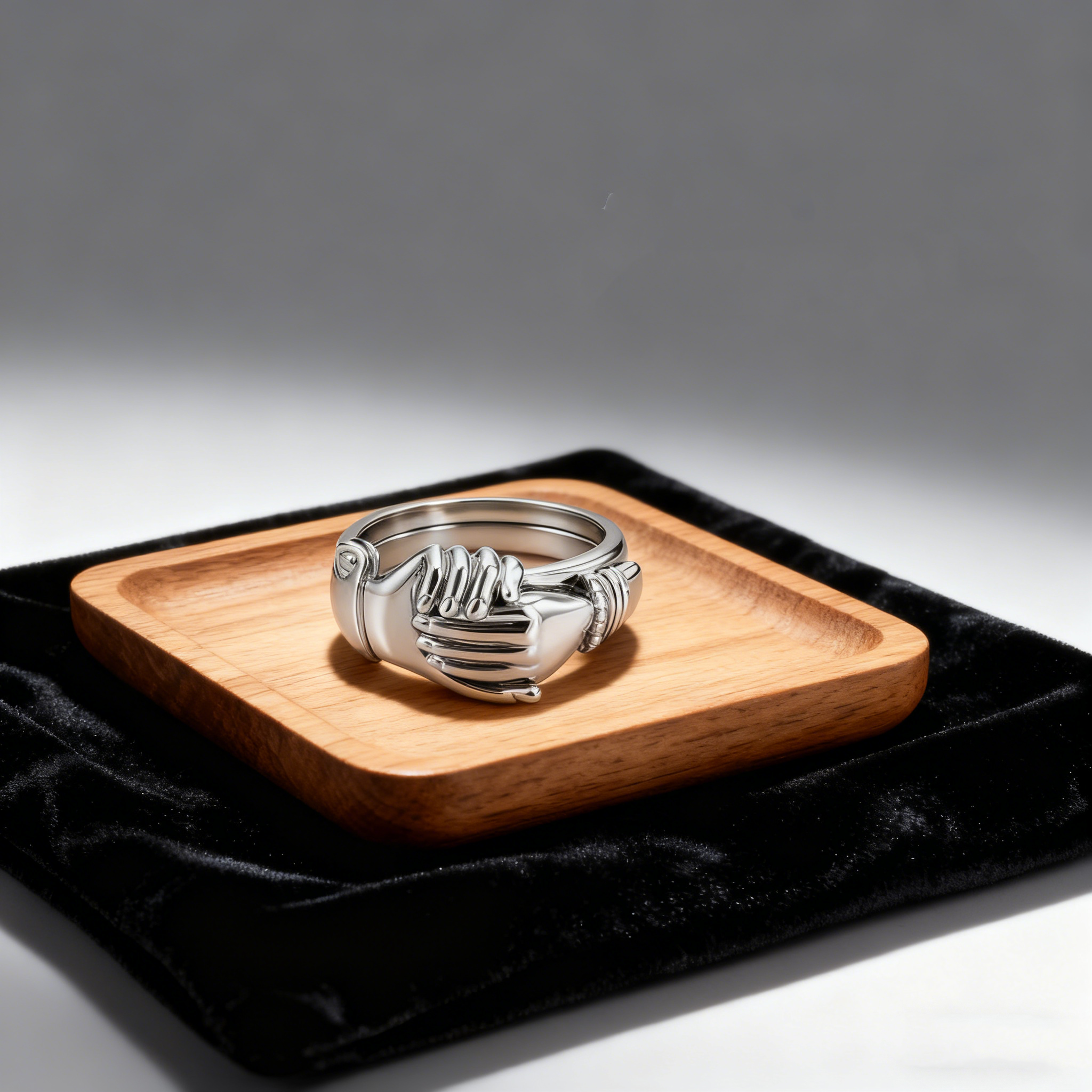 Open Hands Heart Ring