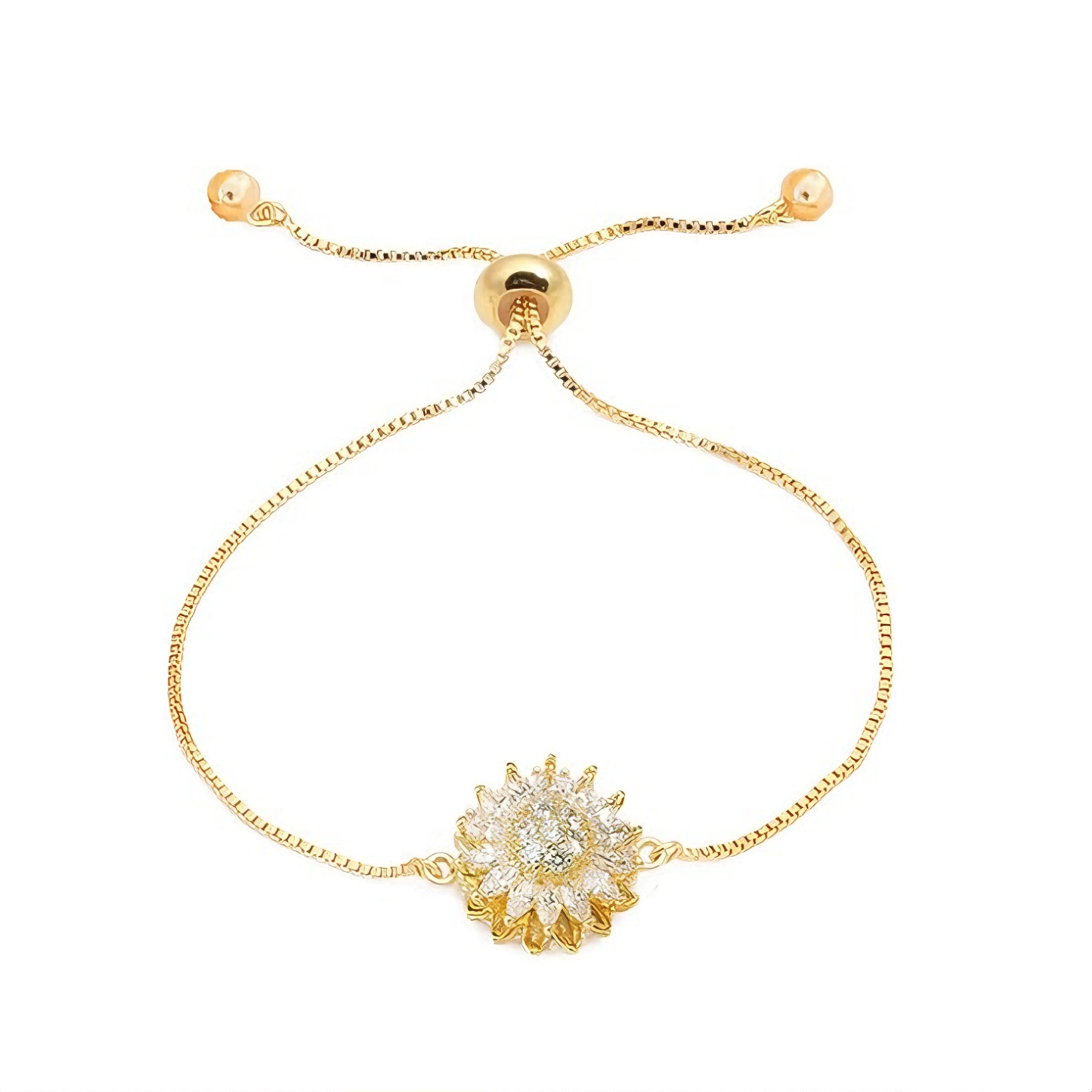 Rotating Sunflower Stress Relief Bracelet