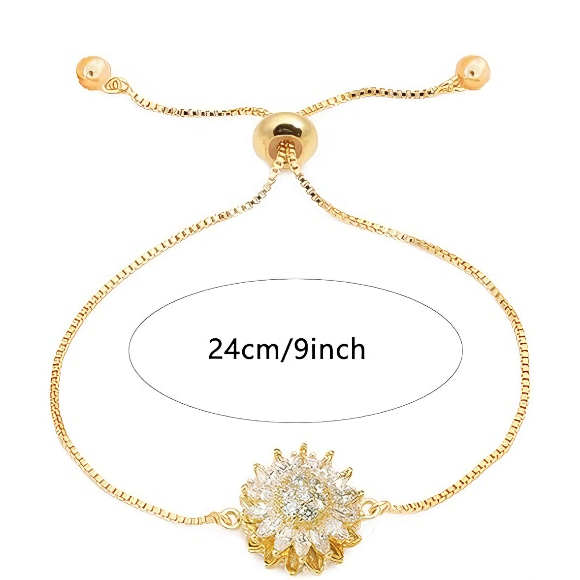 Rotating Sunflower Stress Relief Bracelet