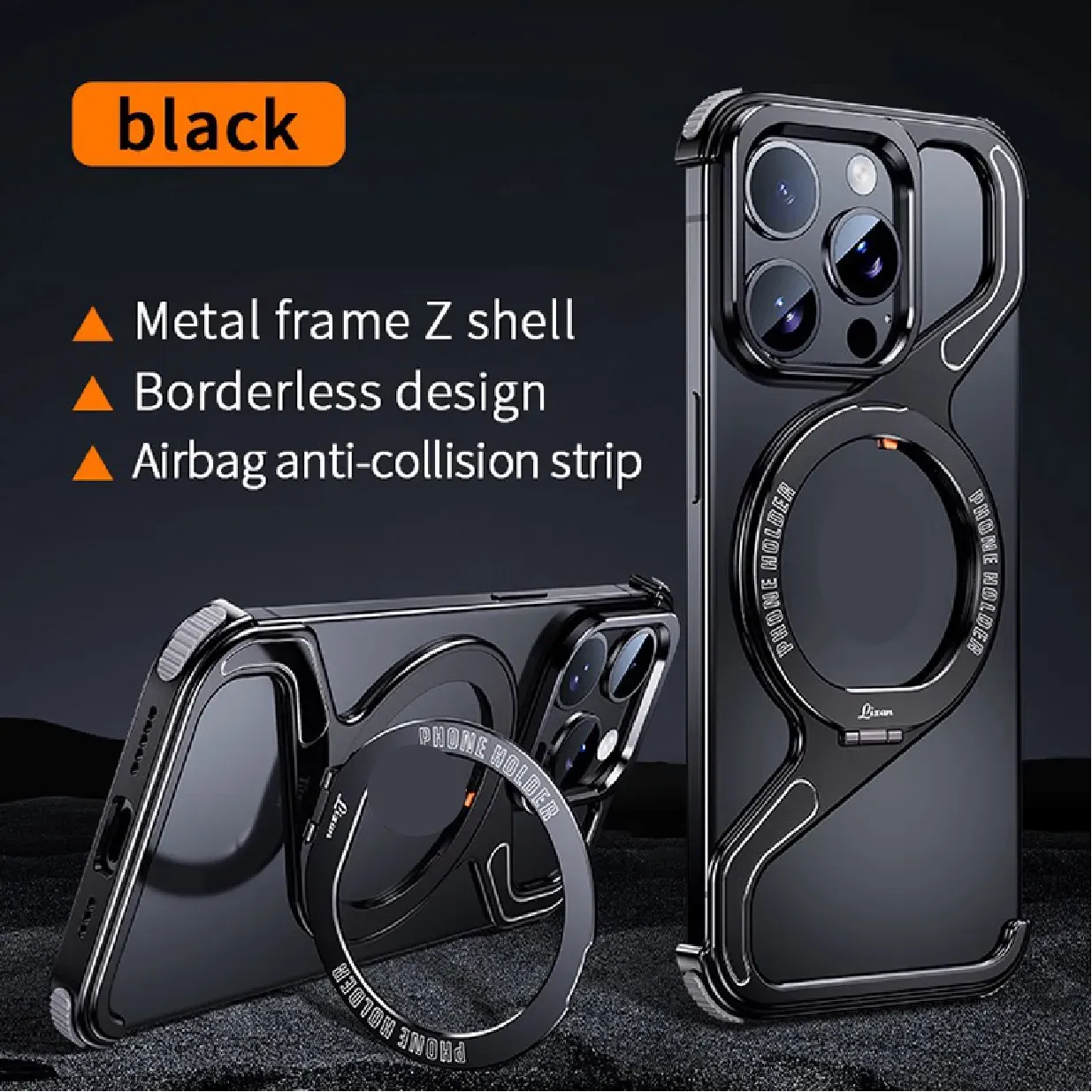 2025 New Z-shaped Metal Magnetic Phone Case