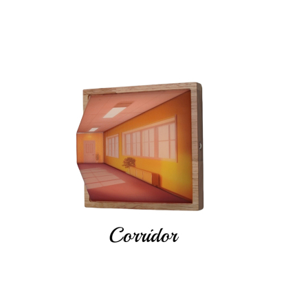Naked eye 3D vision wall light