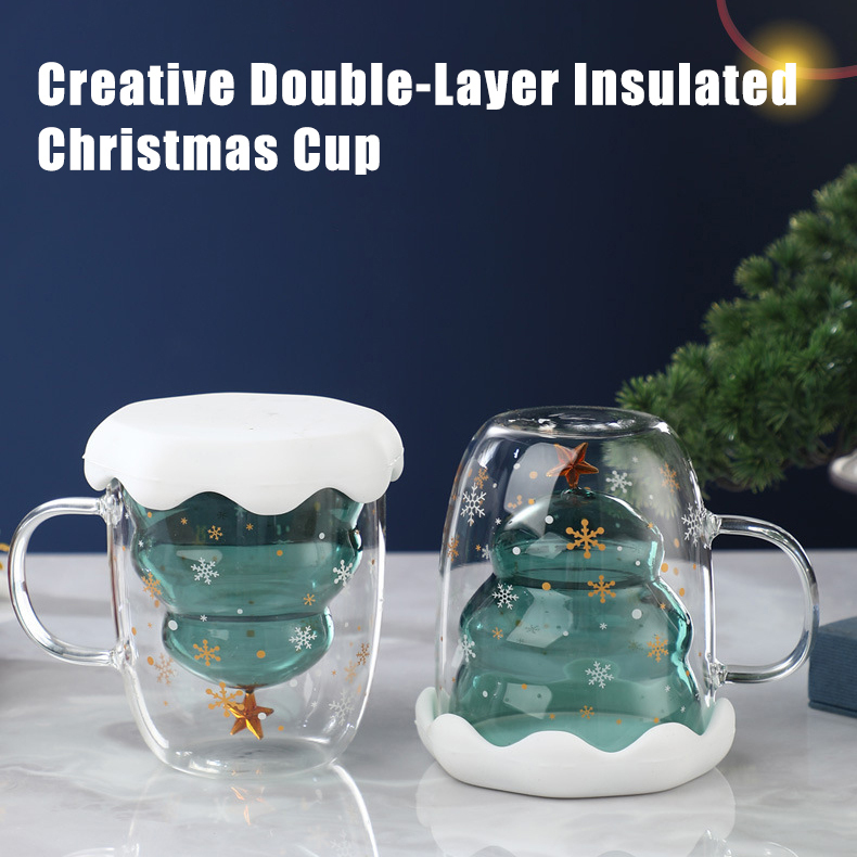 Creative Double-Layer Insulated Christmas Cup