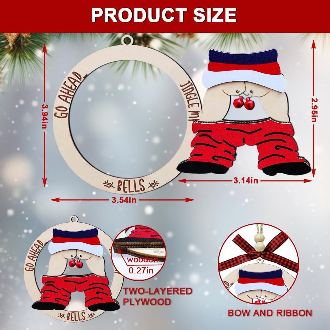 Christmas wooden ornaments