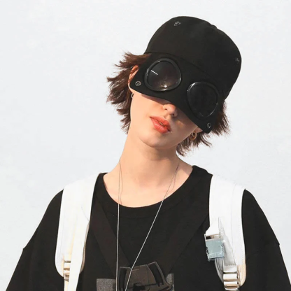 Aviator sunglasses baseball cap