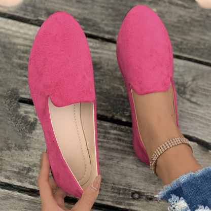 Women's flat suede shoes