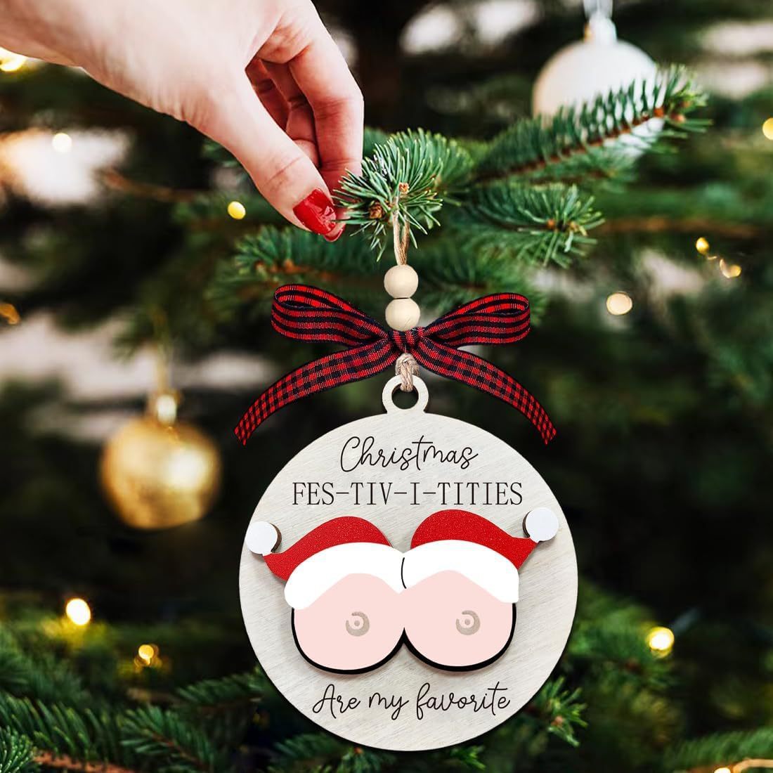 Christmas wooden ornaments