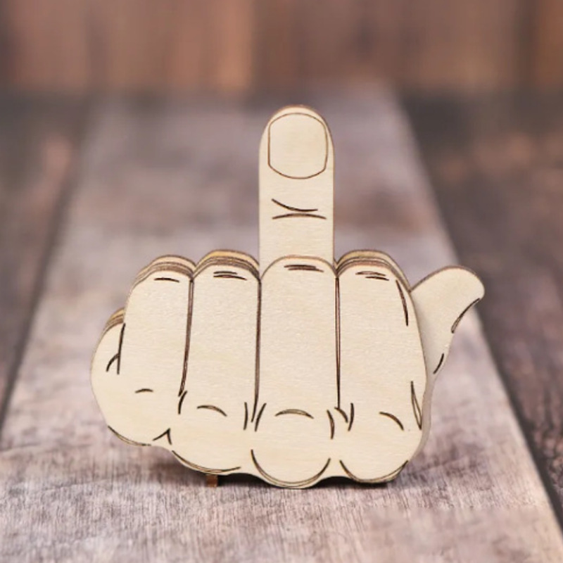Middle finger brooch