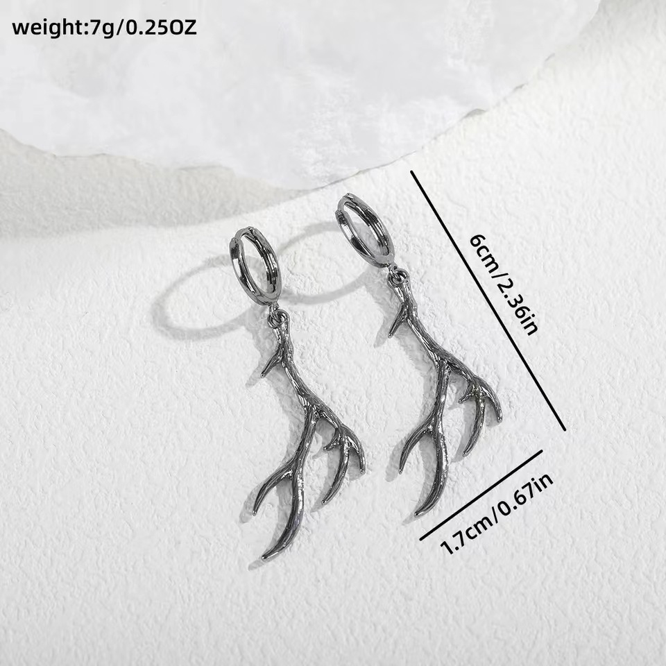 Gothic antler earrings