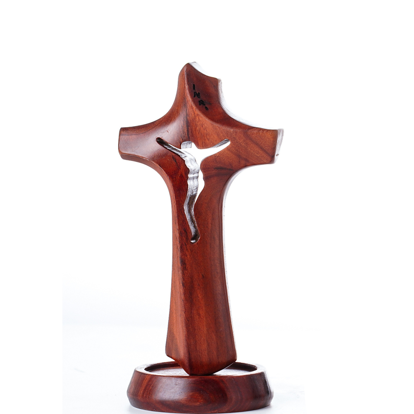 Rosewood openwork cross ornament