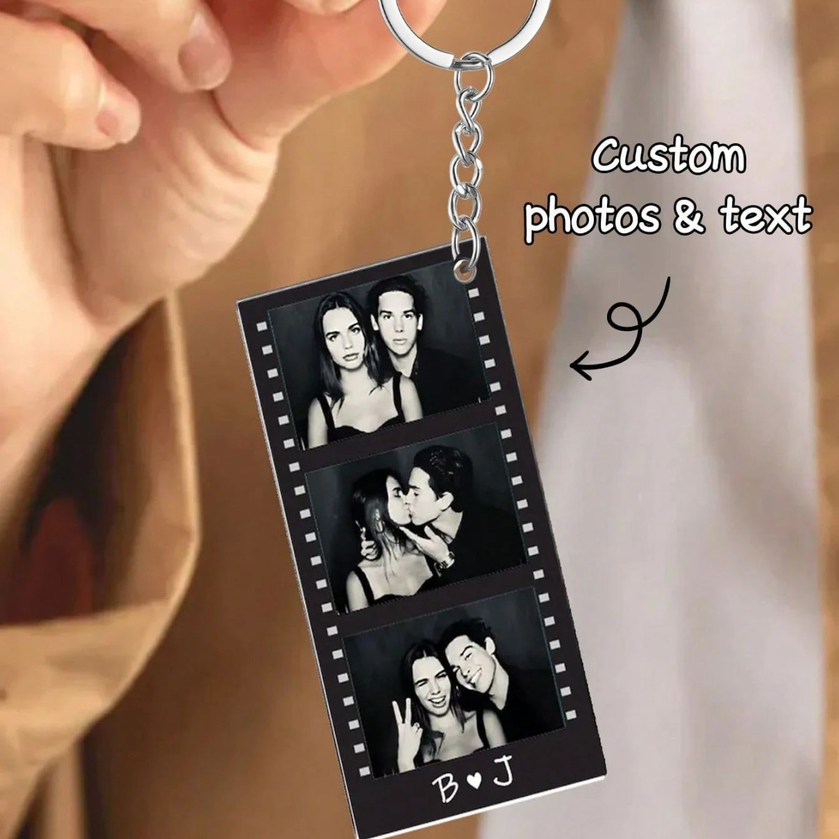 Customized pendant photo keychain