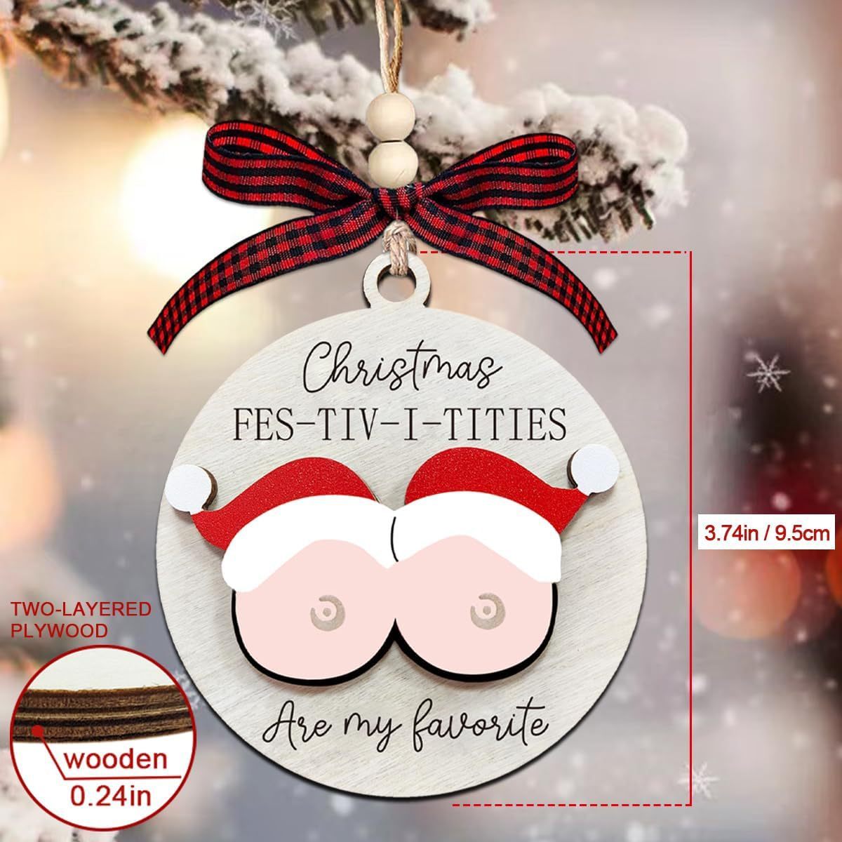 Christmas wooden ornaments