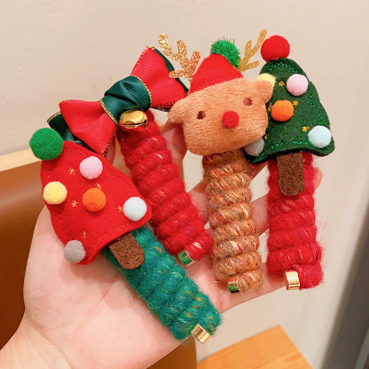 Christmas coil hair tie