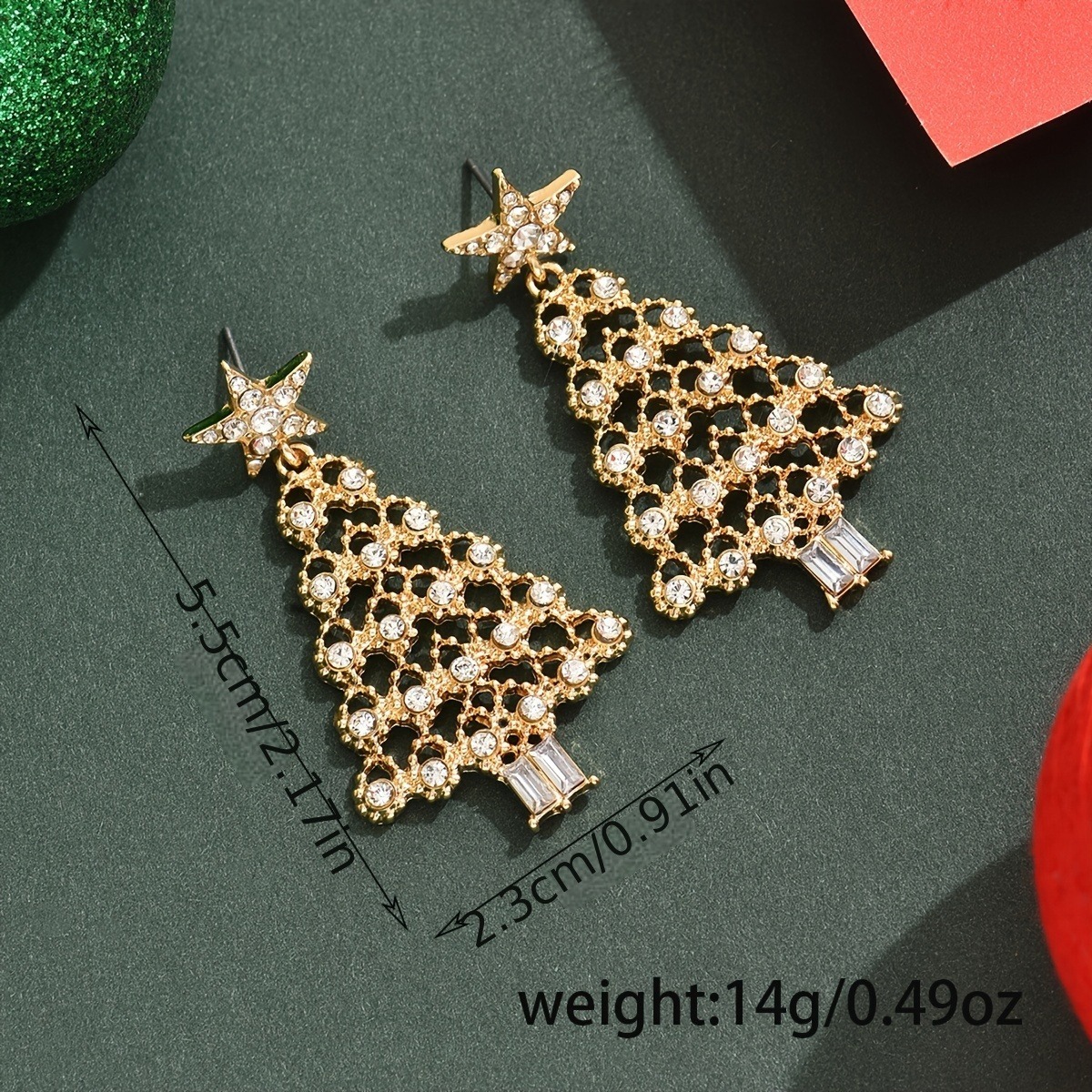 Christmas tree earrings