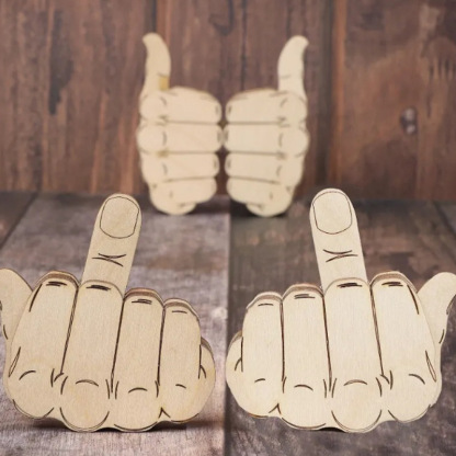 Middle finger brooch