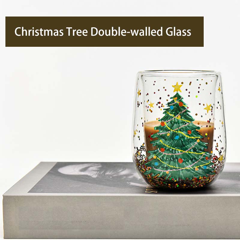 Christmas Tree Double-walled Glass