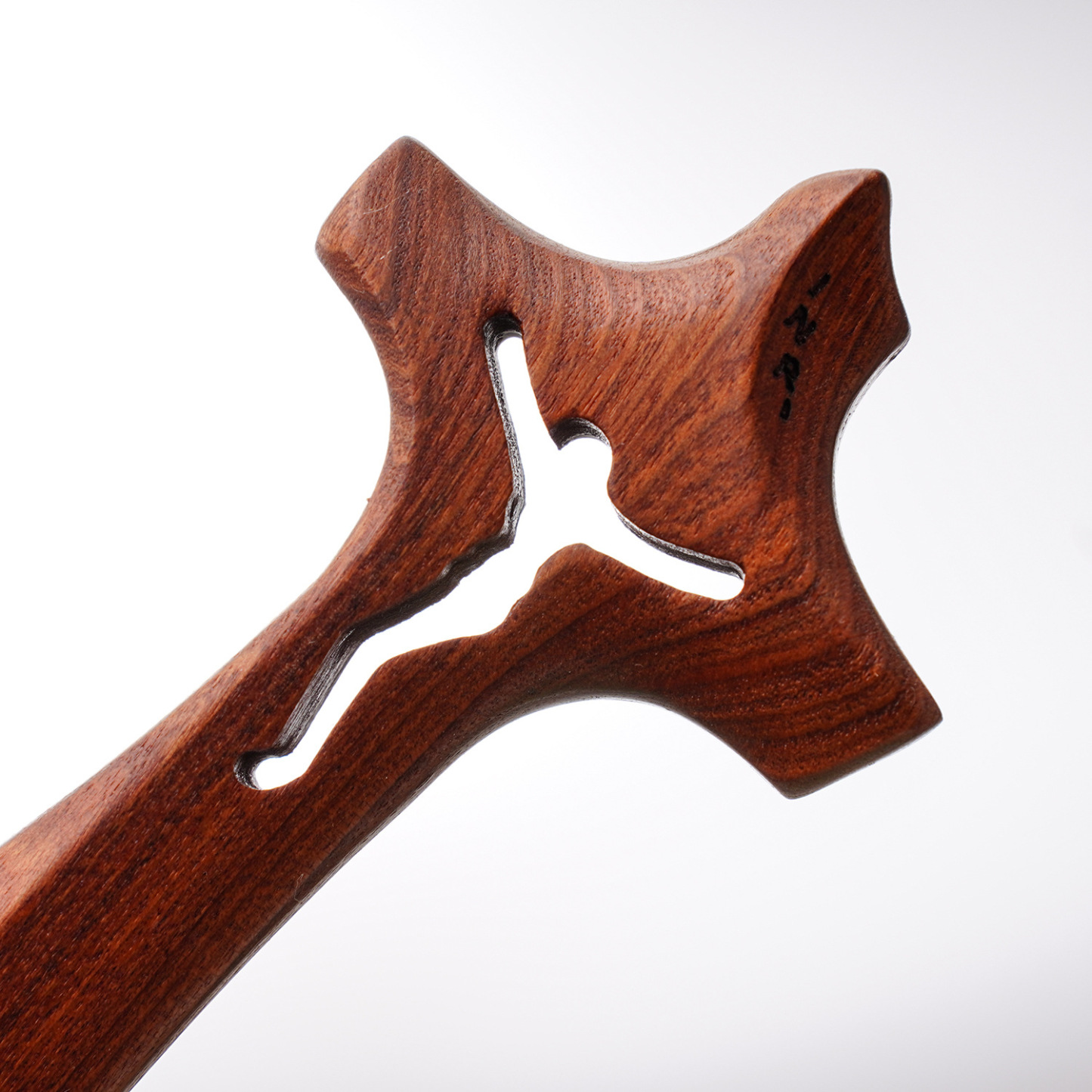 Rosewood openwork cross ornament