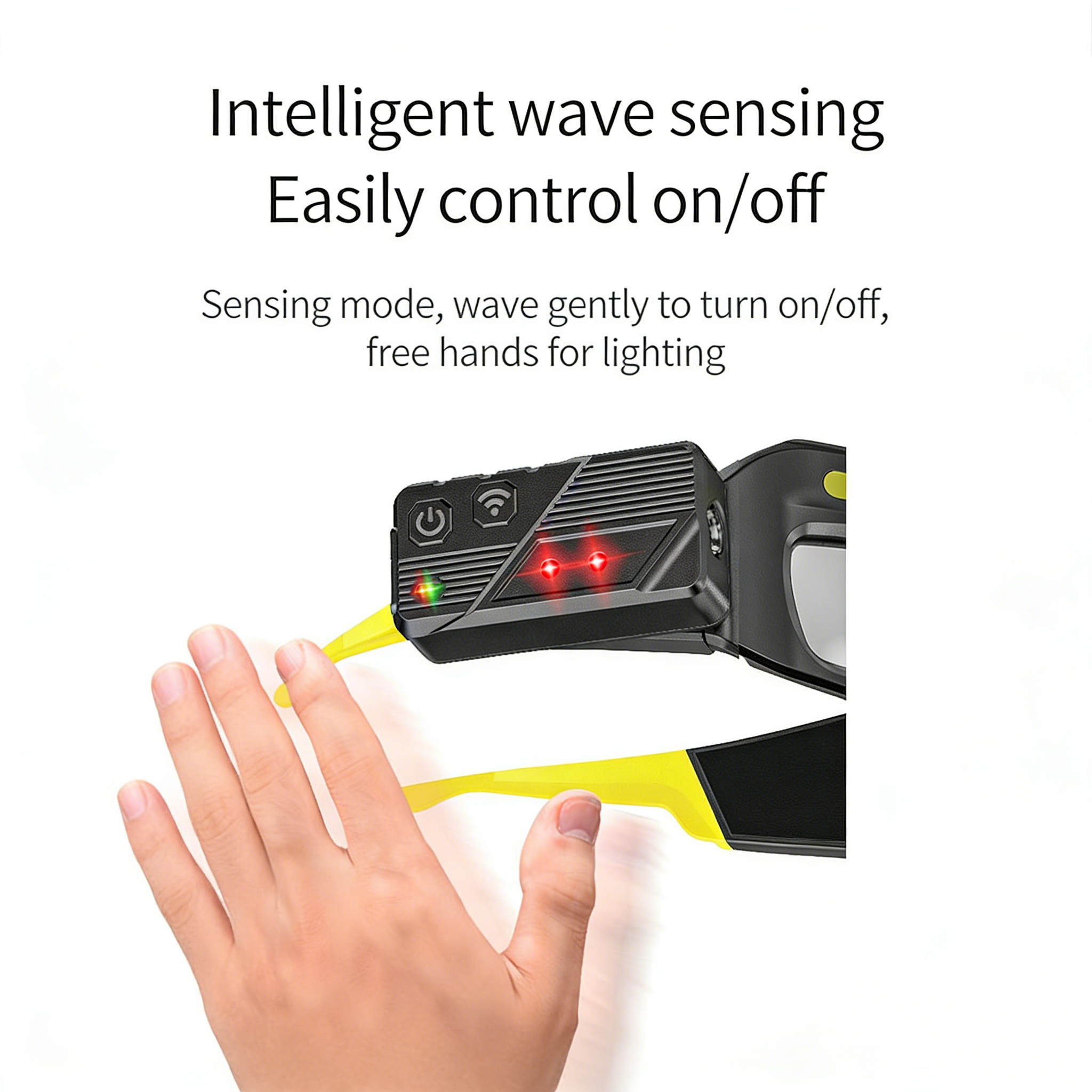 Ear-mounted high-intensity eyeglass lamp