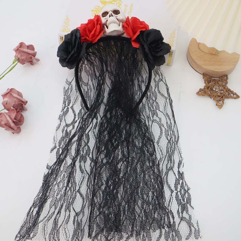 Rose skull headdress