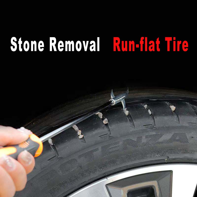 Multifunctional tire cleaning tool