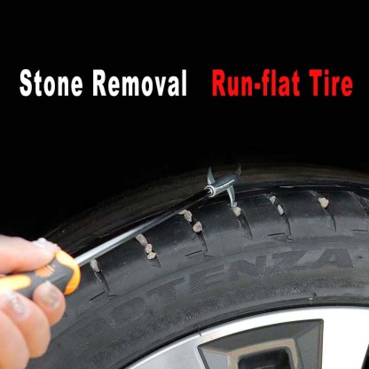 Multifunctional tire cleaning tool