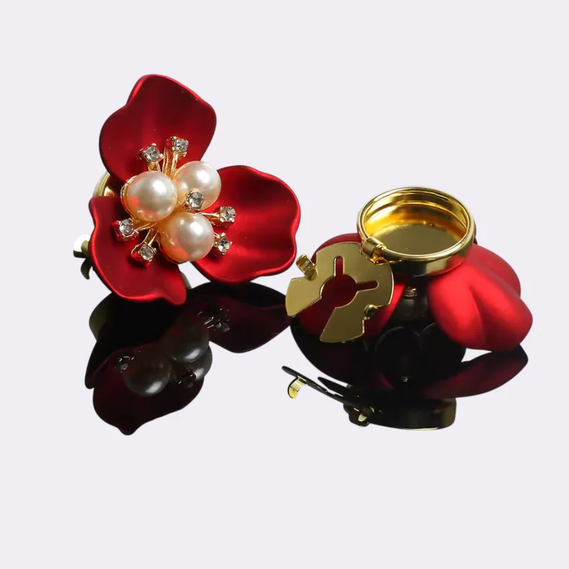 Iris Pearl Rhinestone Cufflinks