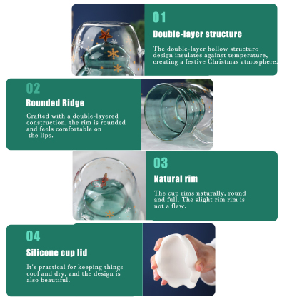 Creative Double-Layer Insulated Christmas Cup