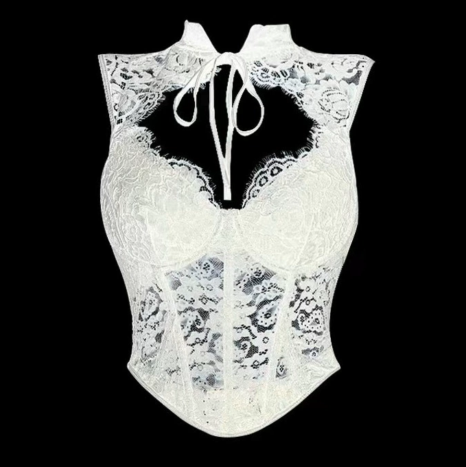 Midnight Whisper Lace Bustier