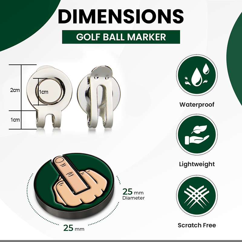 Funny Middle Finger Golf Ball Marker
