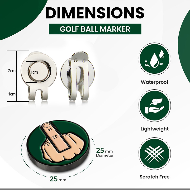 Funny Middle Finger Golf Ball Marker