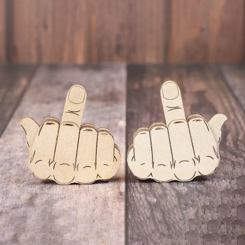 Middle finger brooch