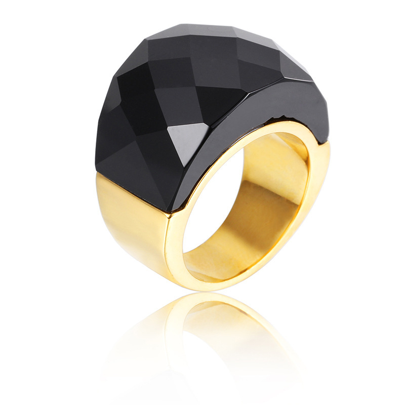 18k gold crystal ring