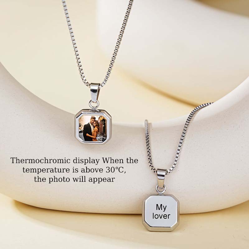 Temperature-changing color custom necklace