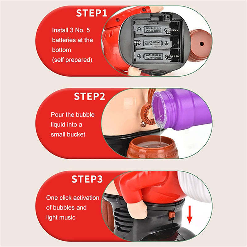 Funny farting bubble blower