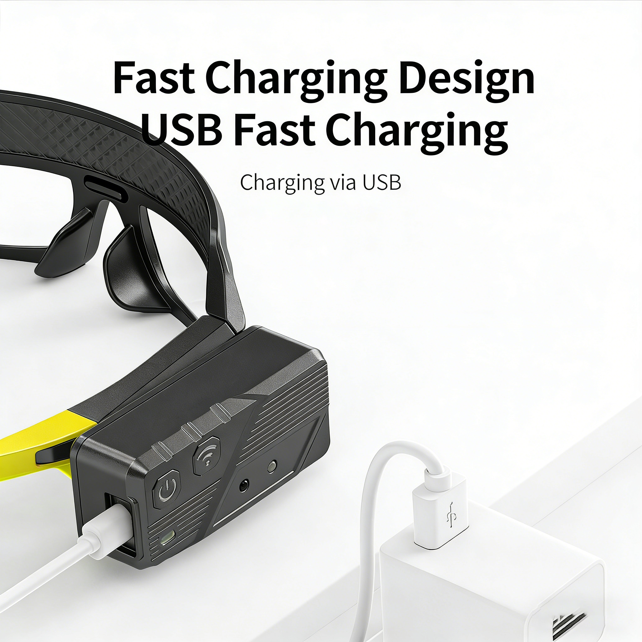 Ear-mounted high-intensity eyeglass lamp