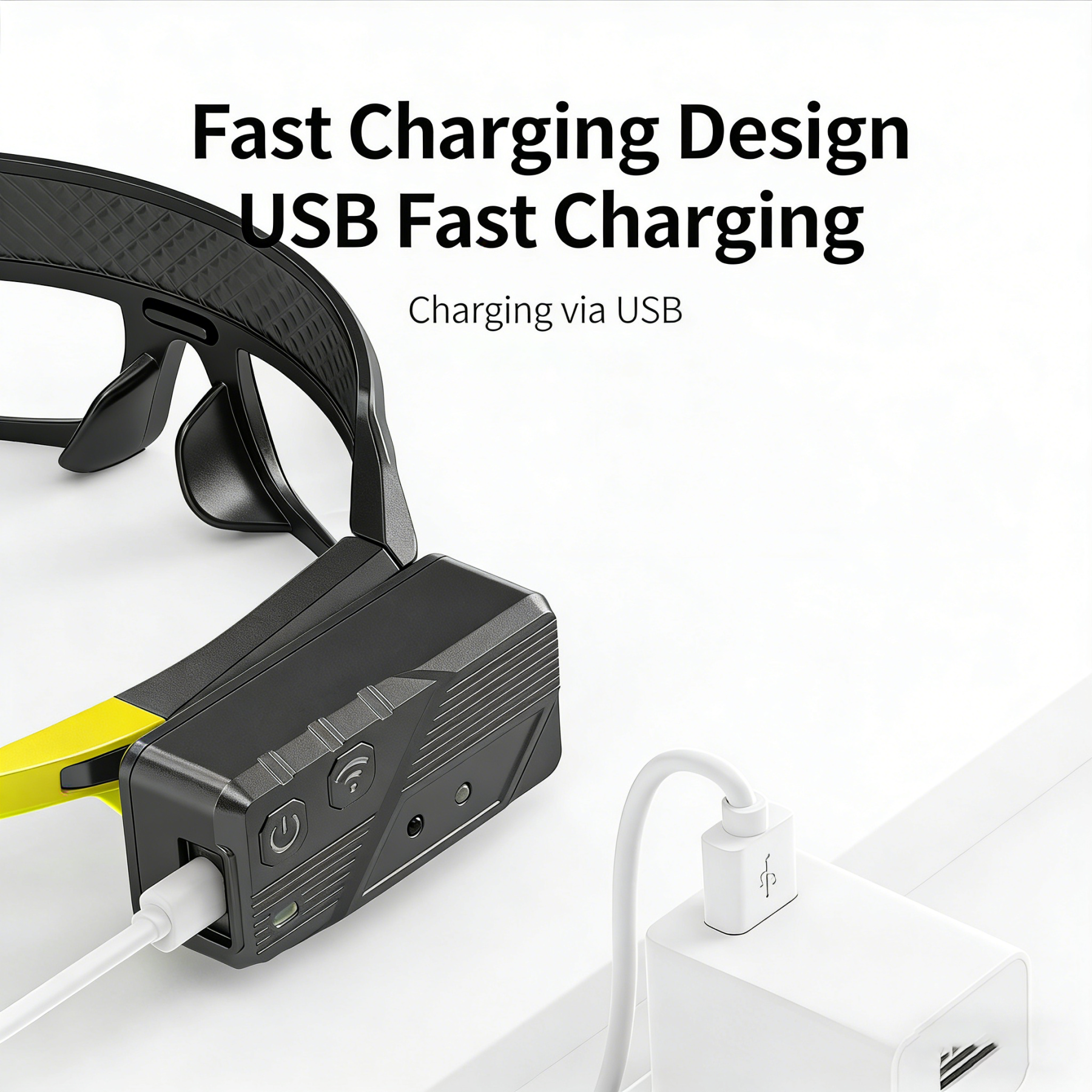 Ear-mounted high-intensity eyeglass lamp