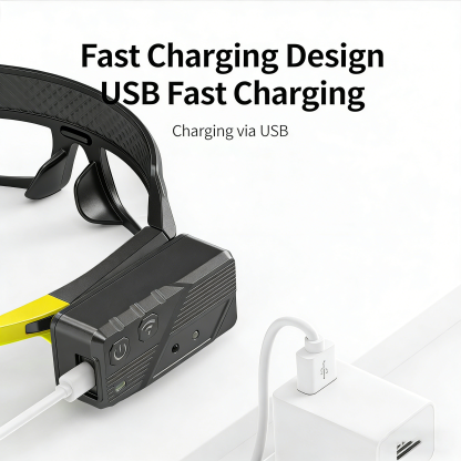 Ear-mounted high-intensity eyeglass lamp